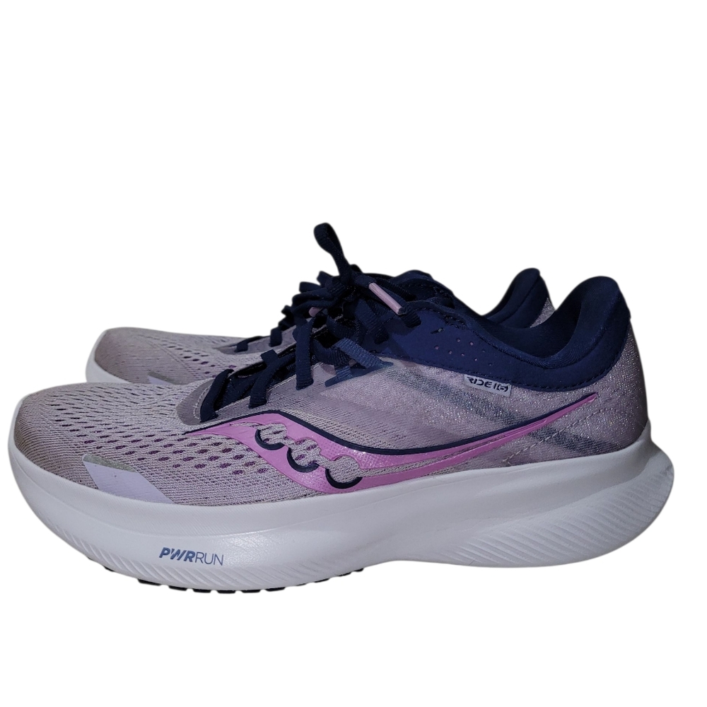 Saucony Ride 16 Women's Purple and Gray Running Shoes size 8, S10830-30